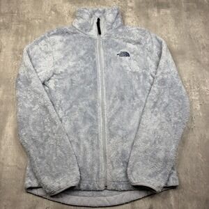 North Face Osito Jacket Womens Small Blue Fuzzy Fleece Full Zip Outdoors